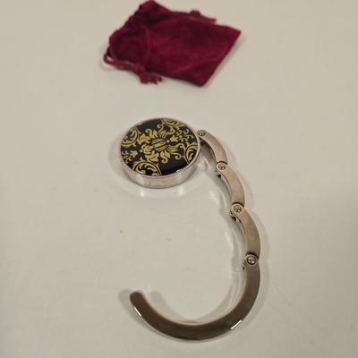 LOT 158: Joy Mangano Leopard Print Jewelry Organizer Zip Carry Case Travel and Storage, Two Vintage Traveling Silk Jewerly Bags and Coin...