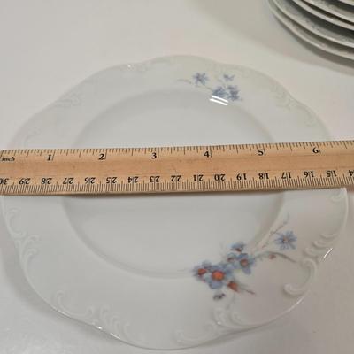 LOT 159: Rosenthal Classic Rose China Set Service for 8, Serving Platter, Serving Bowl, Creamer & Sugar