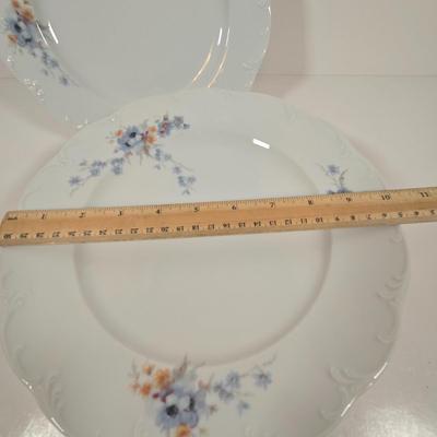 LOT 159: Rosenthal Classic Rose China Set Service for 8, Serving Platter, Serving Bowl, Creamer & Sugar