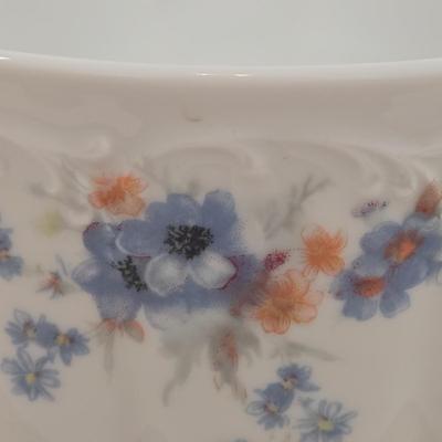 LOT 159: Rosenthal Classic Rose China Set Service for 8, Serving Platter, Serving Bowl, Creamer & Sugar