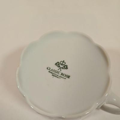 LOT 159: Rosenthal Classic Rose China Set Service for 8, Serving Platter, Serving Bowl, Creamer & Sugar