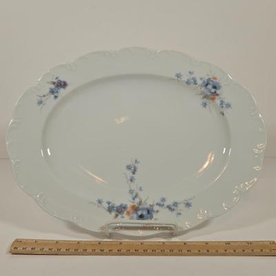LOT 159: Rosenthal Classic Rose China Set Service for 8, Serving Platter, Serving Bowl, Creamer & Sugar