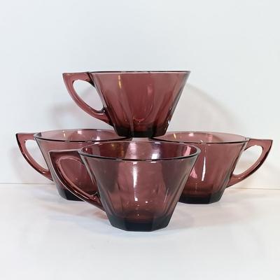 LOT 163: Collection of Amethyst Glass Dishware