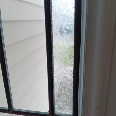 LOT 164: Pair of Frosted Stained Glass Window Art Panels