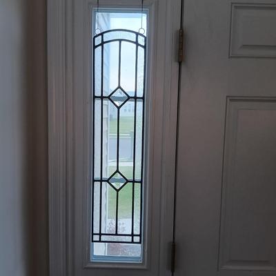 LOT 164: Pair of Frosted Stained Glass Window Art Panels