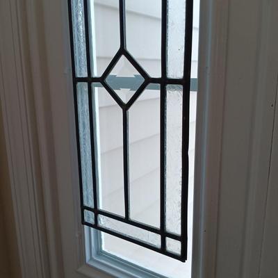 LOT 164: Pair of Frosted Stained Glass Window Art Panels