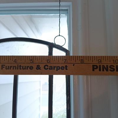 LOT 164: Pair of Frosted Stained Glass Window Art Panels