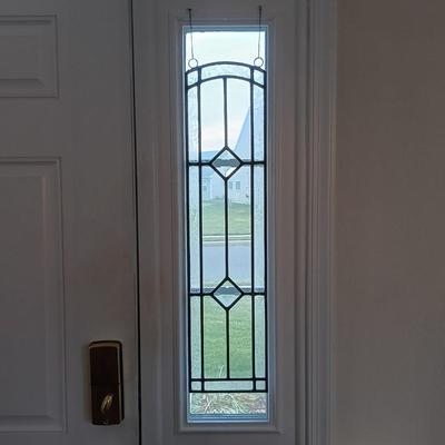 LOT 164: Pair of Frosted Stained Glass Window Art Panels