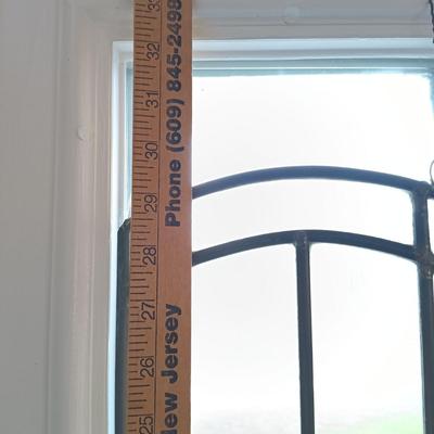 LOT 164: Pair of Frosted Stained Glass Window Art Panels