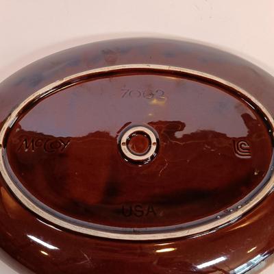 LOT 172: McCoy Butter Dish and Serving Platter, Pyrex Pie Plates, Pampered Chef Bread Tube & More