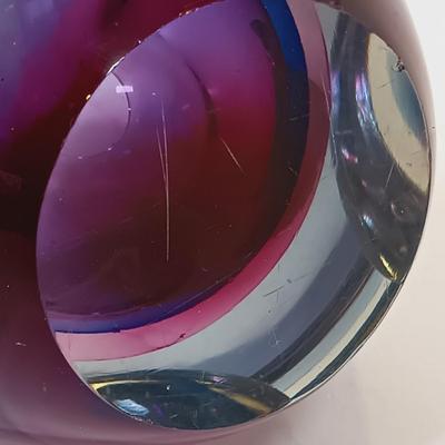 LOT 173: Murano-Style Art Glass Vase, Egyptian Hand Blown Glass Oil Burner, Onion Bulb Bud Vase & More