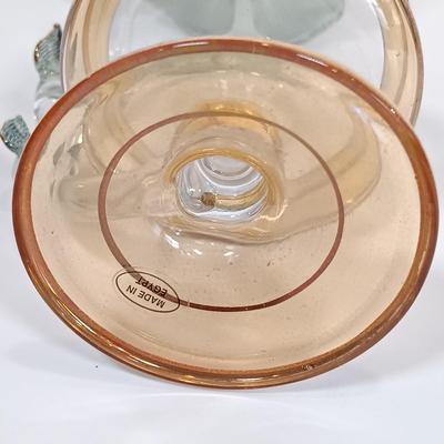 LOT 173: Murano-Style Art Glass Vase, Egyptian Hand Blown Glass Oil Burner, Onion Bulb Bud Vase & More