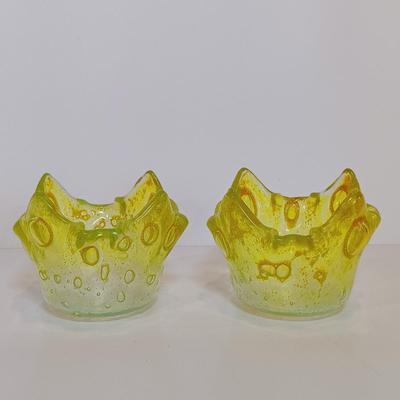 LOT 173: Murano-Style Art Glass Vase, Egyptian Hand Blown Glass Oil Burner, Onion Bulb Bud Vase & More