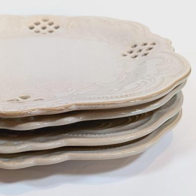 LOT 174: Le Petit Cafe Plates with Home Essentials-Style Stoneware Plates and Cups