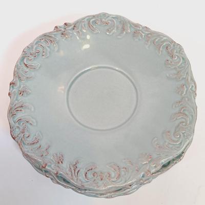 LOT 174: Le Petit Cafe Plates with Home Essentials-Style Stoneware Plates and Cups