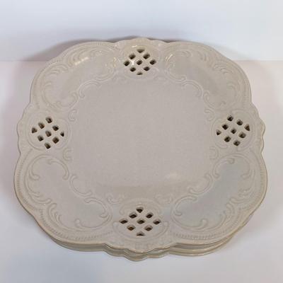 LOT 174: Le Petit Cafe Plates with Home Essentials-Style Stoneware Plates and Cups