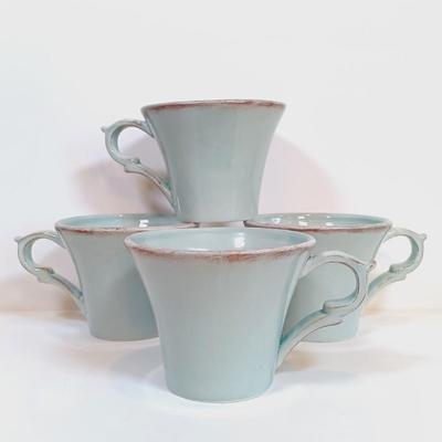 LOT 174: Le Petit Cafe Plates with Home Essentials-Style Stoneware Plates and Cups