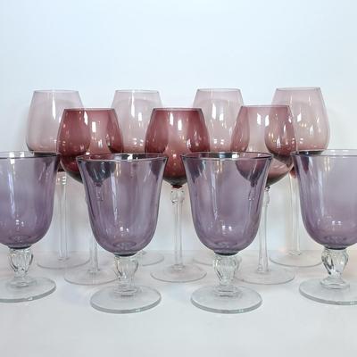 LOT 175: Collection of Purple Glassware