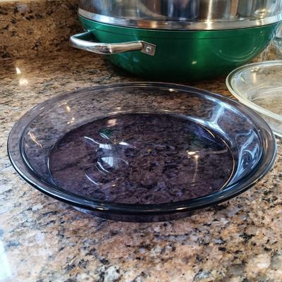 LOT 181: Simply Ming Wok and Steamer, Ravioli Plate, Corningware Le Persil & More