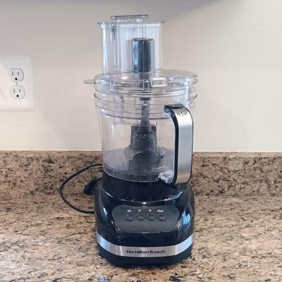 LOT 182: Hamilton Beach 12-Cup Food Processer and Multi-Function Blender, Proctor Silex 1.5 Cup Food Processor & Black + Decker Can...