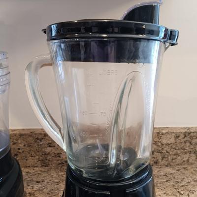 LOT 182: Hamilton Beach 12-Cup Food Processer and Multi-Function Blender, Proctor Silex 1.5 Cup Food Processor & Black + Decker Can...