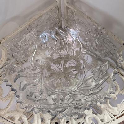 LOT 217: Collapsible Metal Plant Stand, Metal Wine Rack, Metal Basket & Textiles