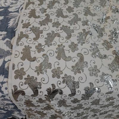 LOT 217: Collapsible Metal Plant Stand, Metal Wine Rack, Metal Basket & Textiles