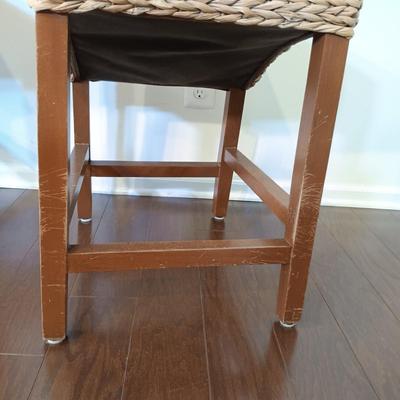 LOT 218: Pair of Rattan Bar Stools