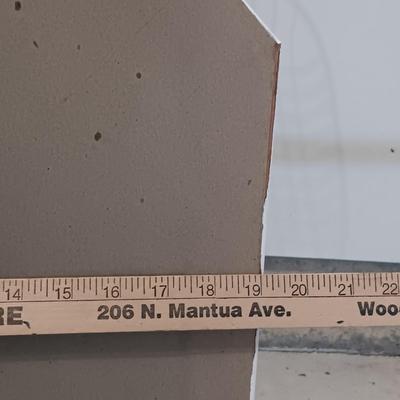 LOT 219: Vintage Metal Wire Shaving Stand with Mirror and Two Plant Holders