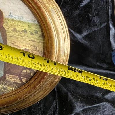 Vintage Framed Print of L'Angélus by Jean-François Millet - Made In Italy - Louvre Museum Edition with Fleur-de-Lis Backing