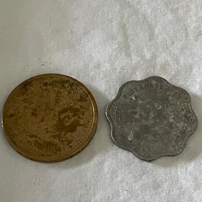 1994? AND 1981 EAST CARIBBEAN FIVE CENT COIN