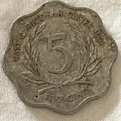 1994? AND 1981 EAST CARIBBEAN FIVE CENT COIN