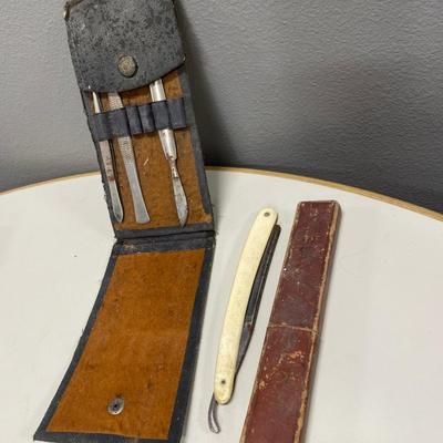 Bausch & Lomb Optical Co. set & C. De Haan & Co razor