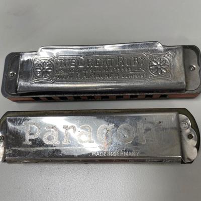 The Great Ruby and Paragon harmonicas