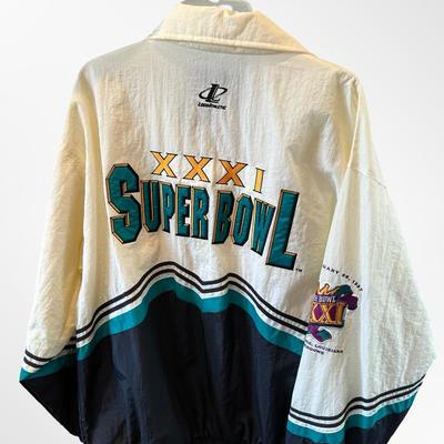 Vintage Super Bowl XXXI Windbreaker Jacket, New Orleans, 1997