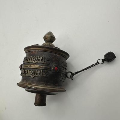 Vintage Tibetan-Style Prayer Wheel