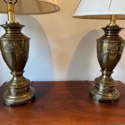 Pair of Brass-Style Table Lamps