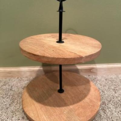 Beautiful Farmhouse Two Tier Brown Decorative Tray-local pickup and shipping available