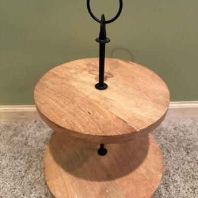 Beautiful Farmhouse Two Tier Brown Decorative Tray-local pickup and shipping available