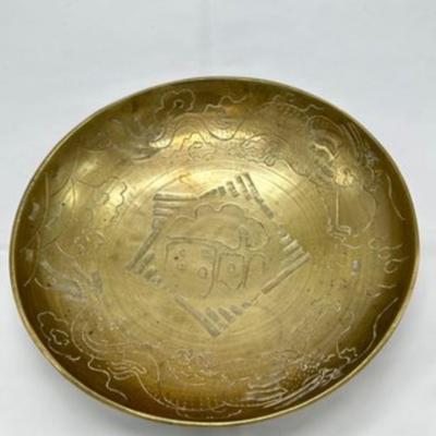 Large Chinese Brass Bowl 9"-local pickup and shipping available