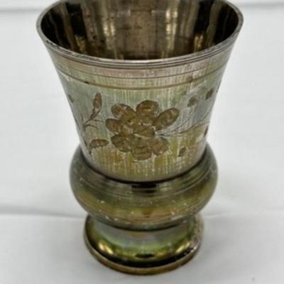 Large Indian Metal Cup-local pickup and shipping available