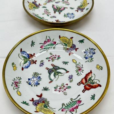 Pair of Vintage Chinese Famille Verte Plates-local pickup and shipping available