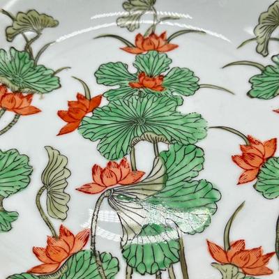 Large Asian Famille Verte Plate-local pickup and shipping available