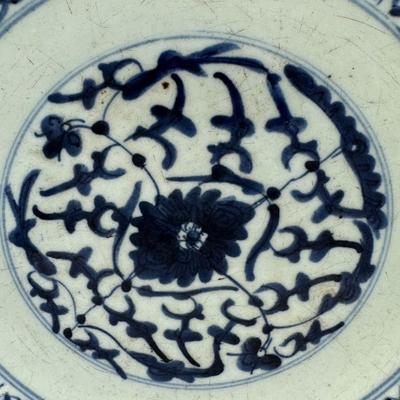 Chinese Vintage Porcelain Blue and White Plate-local pickup and shipping available