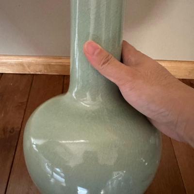 Chinese Vintage Celadon Porcelain Bottle Shaped Vases-local pickup and shipping available