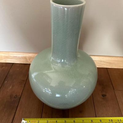 Chinese Vintage Celadon Porcelain Bottle Shaped Vases-local pickup and shipping available