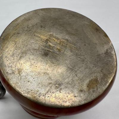 CHINESE TIBETAN SILVER CARVED JADE ENAMEL TEA POT