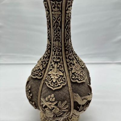 Arnart Imports Ivory Dynasty over Brass Asian Floral Vase-local pickup and shipping available
