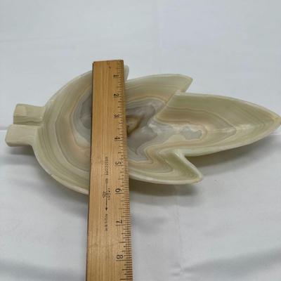 Large Onyx Leaf Shaped Catchall