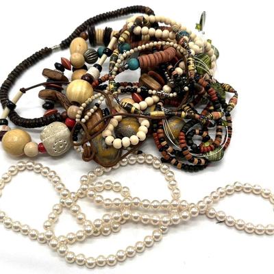 costume jewelry necklace lot 2